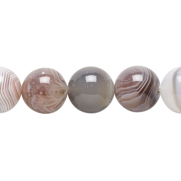 Botswana agate 1pkg1, round bead natural B grade, 15.5-16 inch 12mm image number 0
