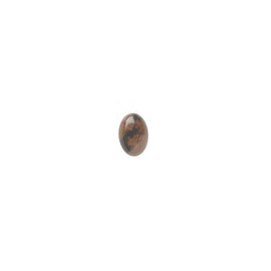 Mahogany obsidian 1pkg10, calibrated oval cab natural 6x4mm