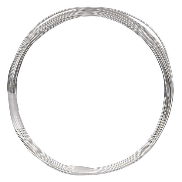 Wire, sterling silver-filled, dead-soft, round, 22 gauge. Sold per 10-foot spool. image number 0