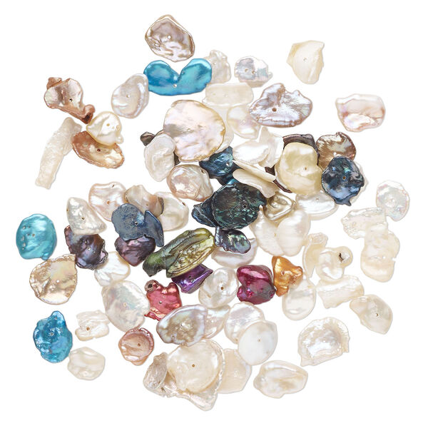 Freshwater pearl 1pkg1oz, petal mix, mixed colors 6x2mm-15x4mm cultured image number 1