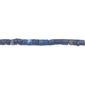 Lapis lazuli 1pkg1, matte hand-cut heishi bead natural 15.5-16 inch 4x3mm