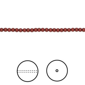 Pearl 100pk bordeaux, Crystal Passions® 2mm round 5810