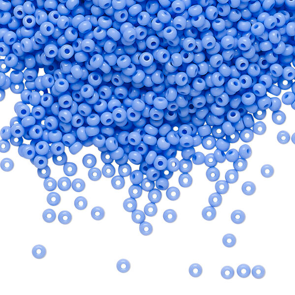 Seed bead, Preciosa Ornela Czech glass, pkg/500g, #11 rocaille, opaque powder blue, (33020). image number 0