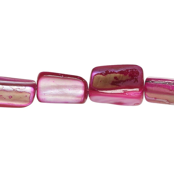 Mother-of-pearl shell 1pkg1, stick bead 15 inch mountain purple 14x6mm-16x12mm image number 0