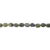 Green serpentine 1pkg1, wavy oval bead natural, 15 inch 20x14mm-21x15mm image number 1