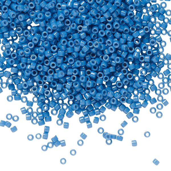 Seed bead, Delica®, glass, pkg/7.5g, #11 round, Duracoat® opaque outside dyed juniper (DB-2135). image number 0