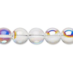 Bead 72pk crystal AB, Crystal Passions® 10mm globe 5028/4