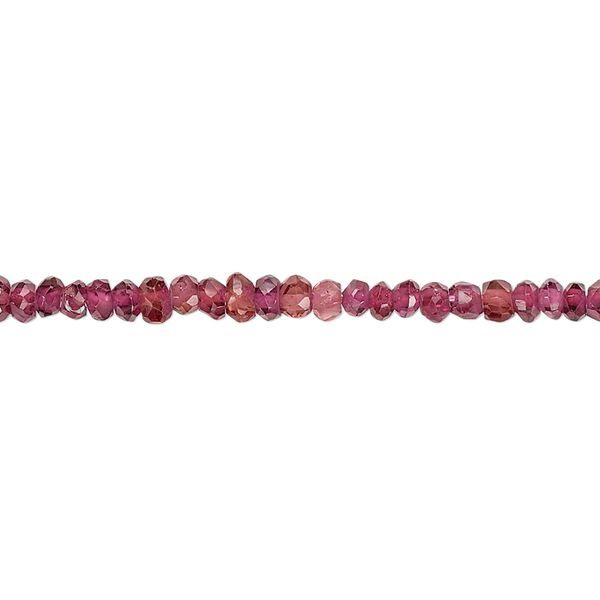 Garnet / rhodolite garnet 1pkg1, hand-cut faceted rondelle bead 13 inch 2x2mm-3x2mm image number 0