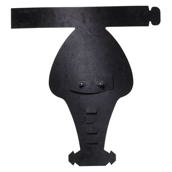 Display, foldable, necklace and earring, acrylic, flocked black, 8-3/4 x 8-1/2 x 3-1/2 inches assembled. Sold individually. image number 0