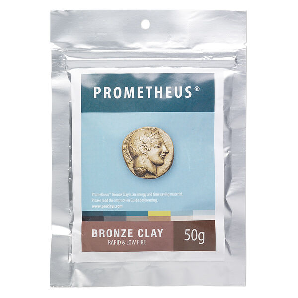 Prometheus® bronze clay, pkg/50g, rapid and low fire formula. image number 0