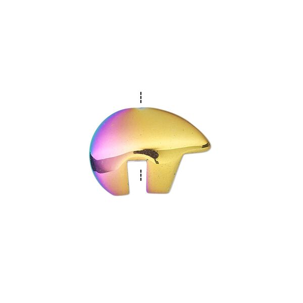 Hemalyke™ 1pkg1, electroplated Zuni-style bear bead 18x13mm image number 0