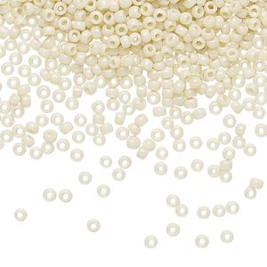 Seed bead, TOHO BEADS®, glass, pkg/250g, #11 round, opaque light beige (TR-11-51).