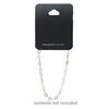 Necklace / bracelet card, plastic, black, 2-1/2 x 2 inches assembled with "HANDMADE IN USA." Sold per pkg of 100. image number 1