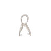 Bail, JBB Findings, ice-pick, sterling silver, 12x11mm heart shaped leaf, 8mm grip length. Sold individually. image number 1