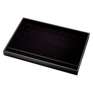 Display tray, bracelet and watch, leatherette and velveteen, black, 13-3/4 x 1-1/4 x 9-1/2 inches with insert. Sold individually.