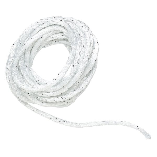 Cord, Satinique&trade;, satin, white and metallic silver, 2mm. Sold per pkg of 9-1/2 feet. image number 0