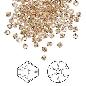 Bead 144pk light Colorado topaz, Crystal Passions® 3mm bicone 5328