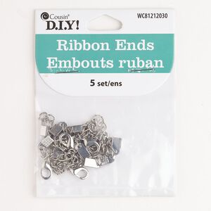 Clasp lobster claw 1pkg5 "pewter" (zinc alloy), 9x6mm oval / fits 4mm end, silver-finished steel 1-strand