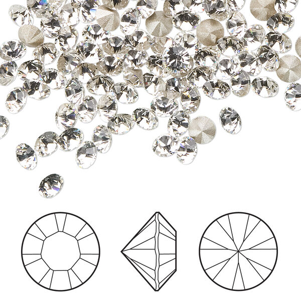 Chaton 144pk crystal foil back, Crystal Passions® 4mm round PP32 1028 image number 0
