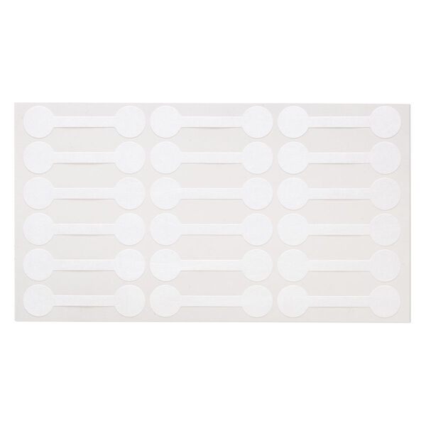 Jewelry tag, Rhino Skin DuPont™ Tyvek®, polyethylene, white, 7/16 inches round, 1-7/8 inches overall. Sold per pkg of 1,000. image number 0