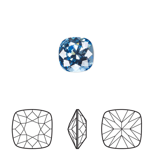 Fancy stone 144pk ice blue foil back, Swarovski® ReCreated™ 10mm cushion 4470 image number 0