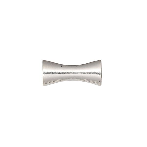 Bead, sterling silver, 17.5x7.5mm bamboo. Sold individually. image number 0