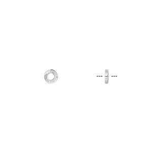 Jump ring, sterling silver, 4mm round square wire, 1.9mm inside diameter, 18 gauge. Sold per pkg of 50.
