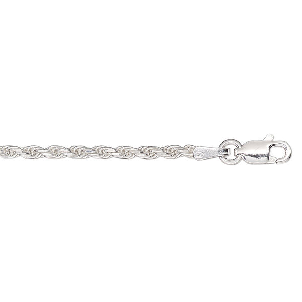 Chain, sterling silver, 1.8mm diamond-cut French rope, 18 inches. Sold individually. image number 0