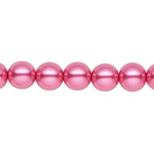 Pearl 2pk pink, Celestial Crystal® 8mm round 15.5-16 inch