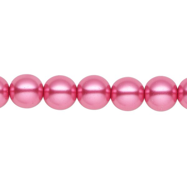 Pearl 2pk pink, Celestial Crystal® 8mm round 15.5-16 inch image number 0