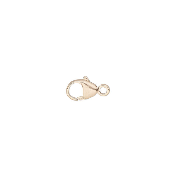 Clasp, lobster claw, 14Kt rose gold-filled, 7x5mm. Sold individually. image number 0