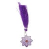 Amethyst / garnet 1pkg1, top-drilled hand-cut 1sided carved flower bead natural, 22mm image number 2