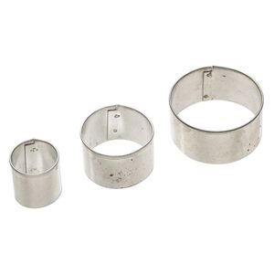 Clay cutter, galvanized steel, 20mm / 30mm / 40mm round. Sold per 3-piece set.