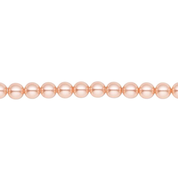 Pearl 100pk rose peach, Crystal Passions® 4mm round 5810 image number 0
