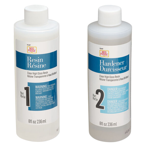 Epoxy, Mod Podge®, epoxy resin, 2-part resin. Sold per pkg of (2) 8-fluid ounce bottles. image number 0