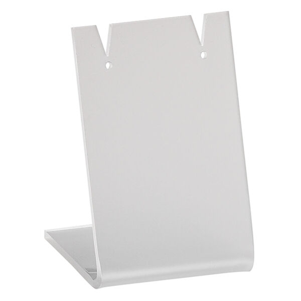Display, earring, acrylic, frosted translucent clear, 2 x 1-1/4 x 1-1/2 inches. Sold per pkg of 4. image number 0
