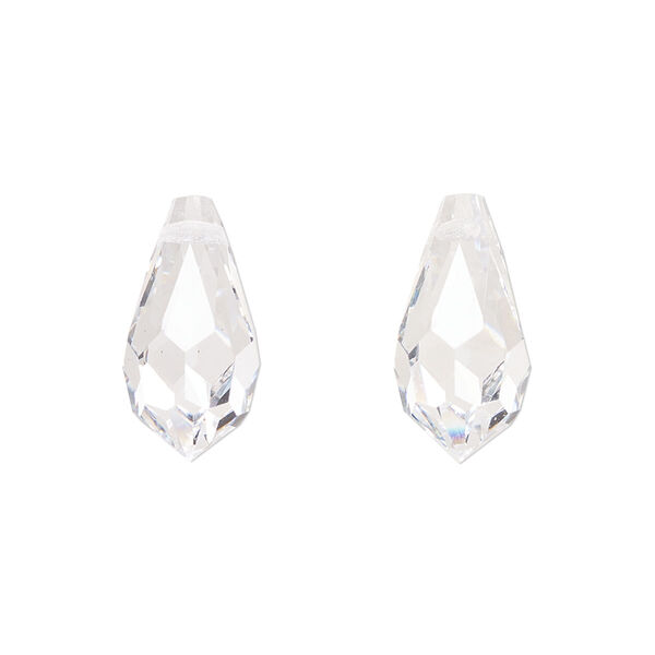 Briolette 144pk crystal, Preciosa Czech crystal 18x9mm pendant drop image number 0