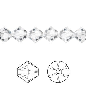 Bead 12pk crystal, Crystal Passions® 8mm bicone 5328