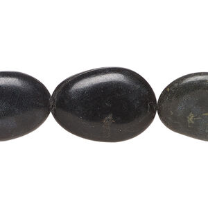 Blackstone 1pkg1, flat nugget bead, 15 inch small to extra-large