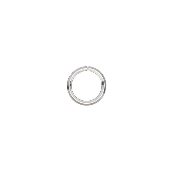Jump ring, silver-plated brass, 10mm round diamond wire, 7.5mm inside diameter, 16 gauge. Sold per pkg of 50. image number 0