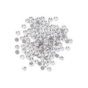 Flat back, hot-fix glass rhinestone, crystal clear, 1.9-2.1mm faceted round, SS6. Sold per pkg of 144 (1 gross).