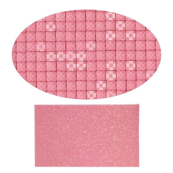 Adhesive sheet, My Style Deco Art™, peel-off, resin and glue, pink, 8 x 4-3/4 inch rectangle, 1.8mm thick. Sold individually. image number 0