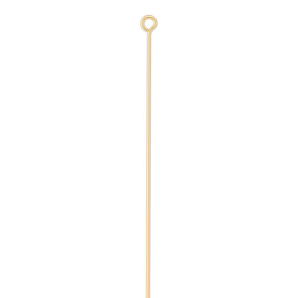 Eye pin, 14Kt gold-filled, 2-1/8 inches, 24 gauge. Sold per pkg of 10. image number 0