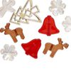 Bead, acrylic, assorted colors, 20mm-35x31mm assorted Christmas shapes. Sold per pkg of 70. image number 0