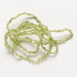 Peridot 1pkg1, chip bead natural 30 inch mini to small