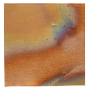 Sheet, Lillypilly, copper, flamed patina, 3-inch single-sided square, 36 gauge. Sold individually.
