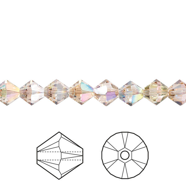 Bead 24pk crystal purple haze, Crystal Passions® 6mm bicone 5328 image number 0