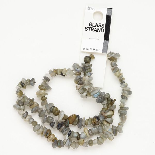 Labradorite 1pkg3, mini-small chip bead natural C- grade, 8 inch image number 0
