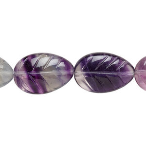 Rainbow fluorite 1pkg1, hand-cut carved leaf bead natural 15.5-16 inch 18x12mm