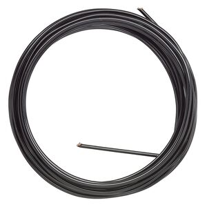 Wire, ParaWire™, black enamel copper, round, 14 gauge. Sold per 10-foot section.
